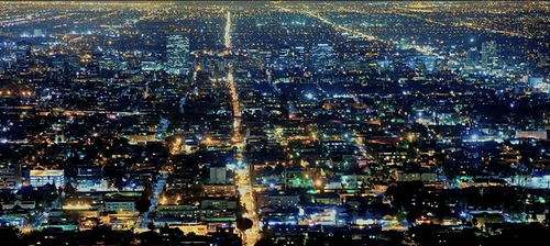 ロサンゼルスの夜景  