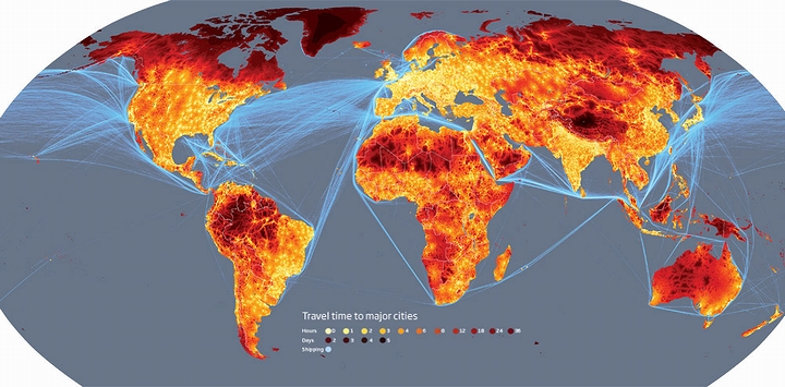 世界で最も遠い場所はどこか を示す世界地図 Naglly Com